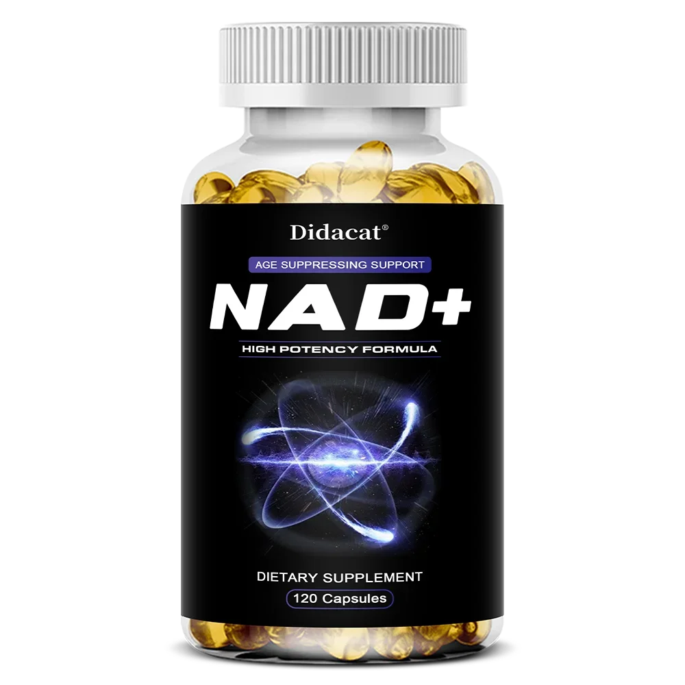 NAD+Supplements - with Resveratrol - Natural Energy Supplement, Support Cell Health, Anti-aging, Enhance Immunity - 120 Capsules