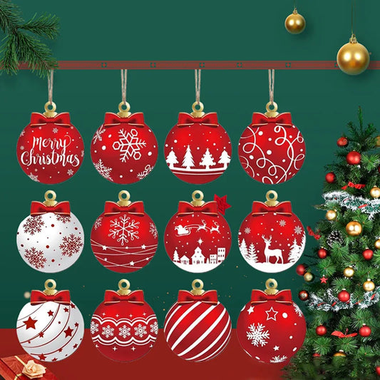 2025 enfeites de natal de madeira pendurado decorações bola de natal pingente diy árvore de natal artesanato decoração para casa presentes de ano novo