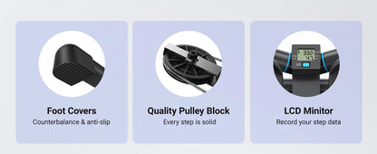 Merach mini stepper para exercício torção escada stepper 330lbs capacidade equipamento de exercício stepper com faixa de resistência para fitness