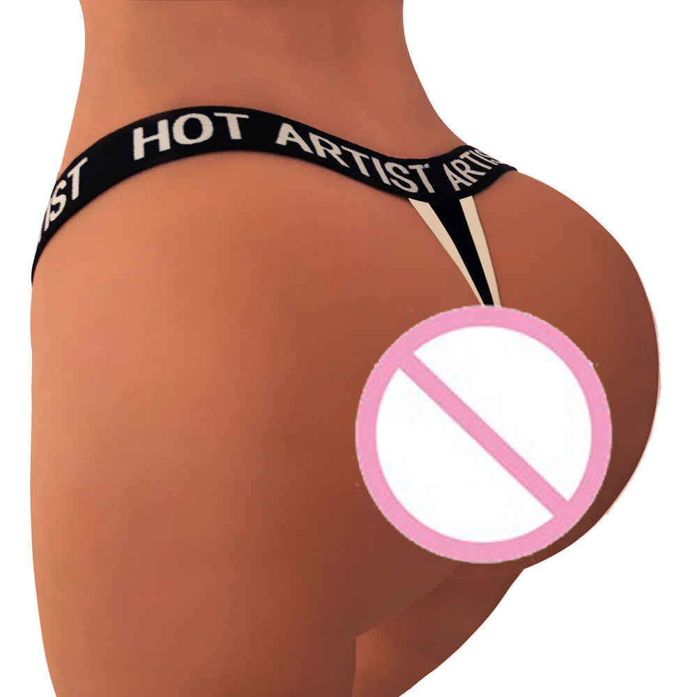Carta Cinto de Cintura Sexy Lingerie, Fitness Esporte G-String, Roupa Interior de Cintura Baixa, Calcinhas Thongs Sólidas