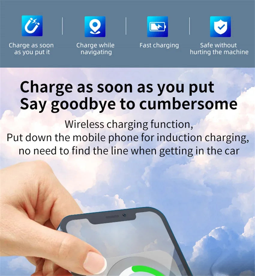 Mini magnético sem fio carregador de carro suporte do telefone montagem do carro para iphone 17 16 15 14 13 12 pro max estação carregamento rápido do carro