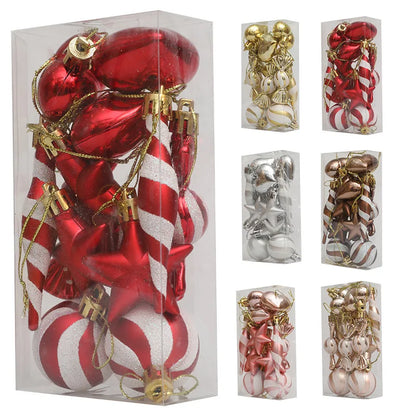Christmas Balls Ornaments Xmas Tree Hanging Pendant Heart Candy Star ShapedHome Decoration 2024 Navidad New Year Gifts 2025