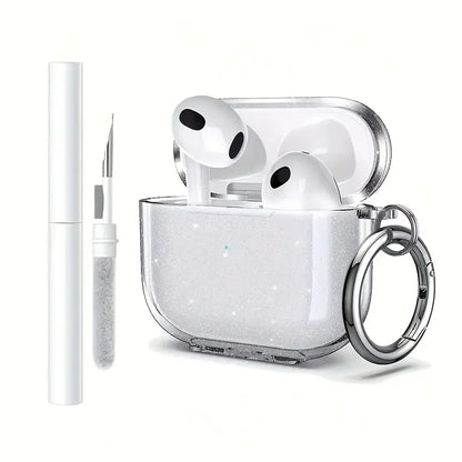 Compatible AirPods 4th Generation Case Cover Soft TPU Airpod pro3 Case with Cleaner Kit Shockproof Protective Case with Keychain