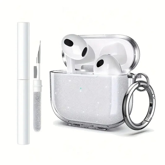 Compatible AirPods 4th Generation Case Cover Soft TPU Airpod pro3 Case with Cleaner Kit Shockproof Protective Case with Keychain