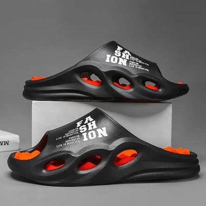 Men Fashion Massage Slippers Indoor/Outdoor Sandals Beach Flip Flop Thick Sole Male Slides Summer  Slippers