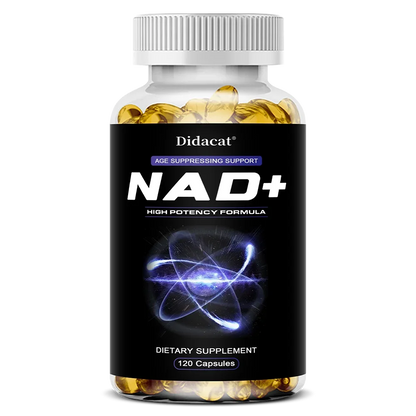 NAD+Supplements - with Resveratrol - Natural Energy Supplement, Support Cell Health, Anti-aging, Enhance Immunity - 120 Capsules