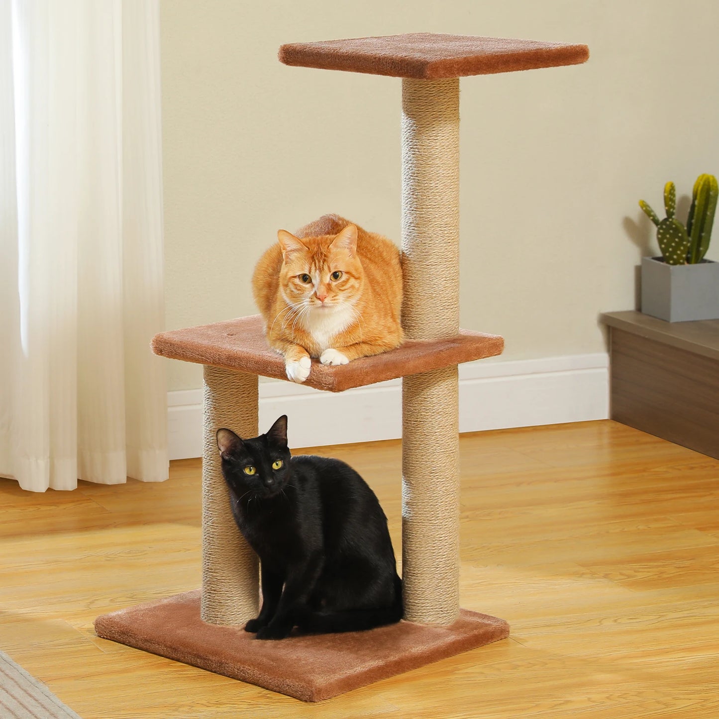 Árvore para gatos torre para gatos internos 2 estilos árvore de atividades para gatos com postes para arranhar gatos rede grande e poleiro superior removível cinza