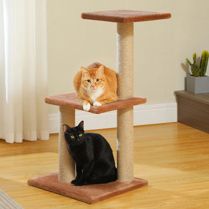 Árvore para gatos torre para gatos internos 2 estilos árvore de atividades para gatos com postes para arranhar gatos rede grande e poleiro superior removível cinza