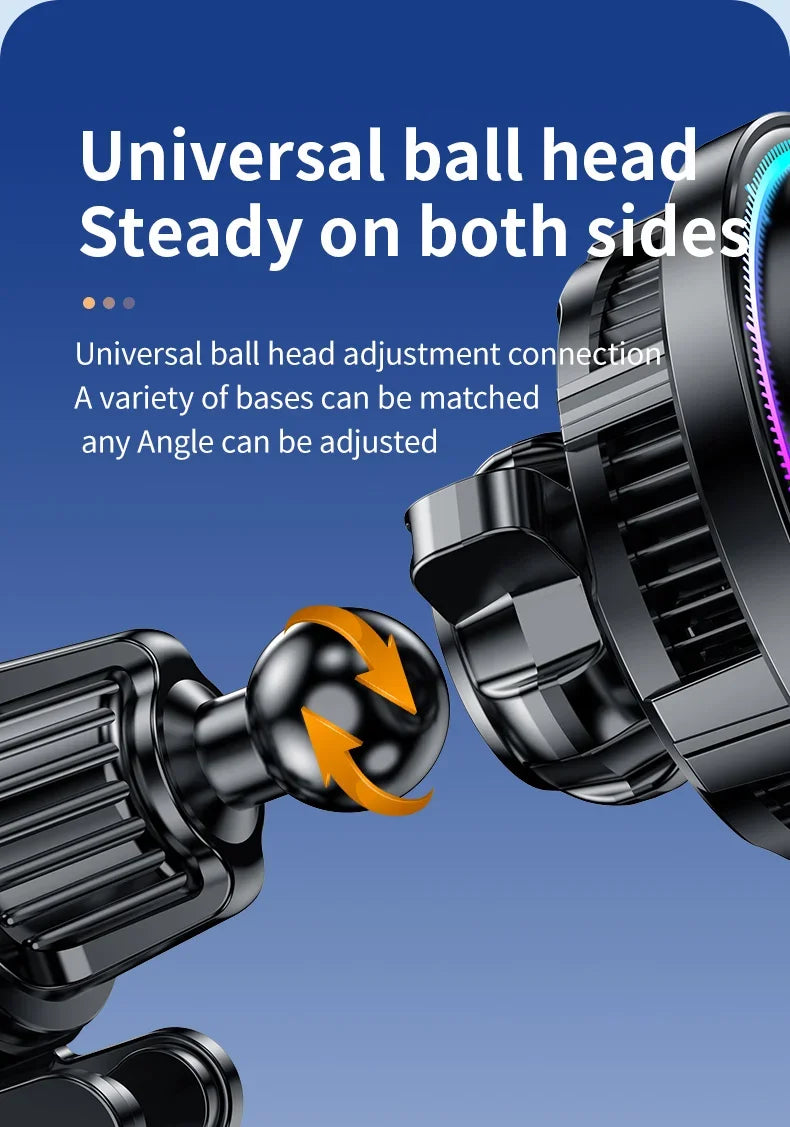 30w resfriamento de gelo magnético sem fio carregador de carro estação carregamento rápido para iphone15 14 13 12 pro max macsafe suporte do telefone do carro