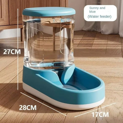 Automatic Pet Water & Food Dispenser - Gravity Flow Feeder for Cats & Dogs