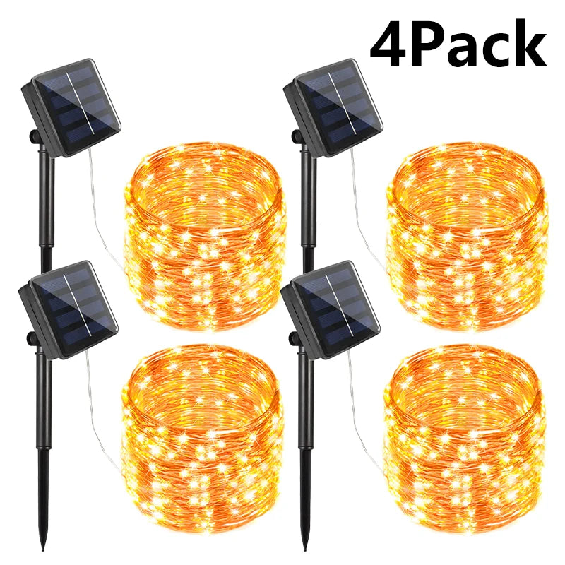 7m/12m/22/32m solar led luz de fadas ao ar livre festão led à prova dwaterproof água guirlanda luzes da corda festa natal jardim lâmpada solar decoração