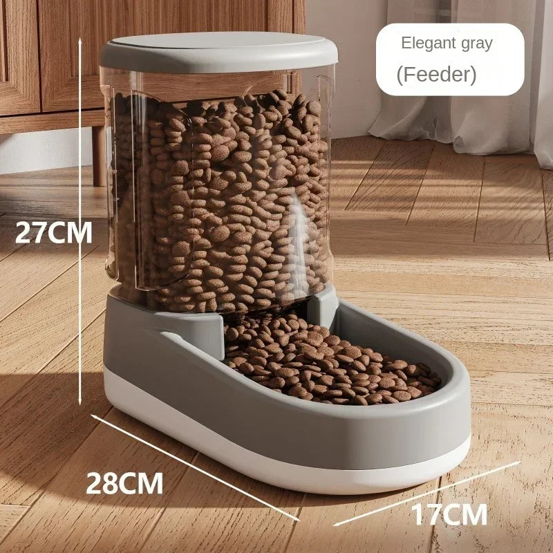 Automatic Pet Water & Food Dispenser - Gravity Flow Feeder for Cats & Dogs