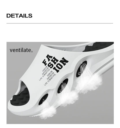 Men Fashion Massage Slippers Indoor/Outdoor Sandals Beach Flip Flop Thick Sole Male Slides Summer  Slippers