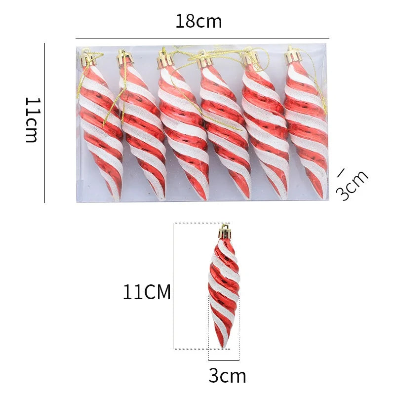 Christmas Balls Ornaments Xmas Tree Hanging Pendant Heart Candy Star ShapedHome Decoration 2024 Navidad New Year Gifts 2025