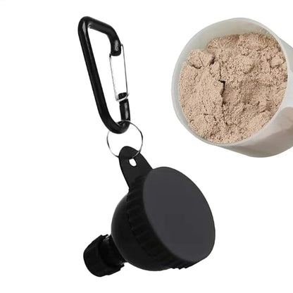 Protein Powder Travel Container Portable Mini Protein Powder Bottle with Keychain Funnel Box Container Small Cup Outdoor Storage