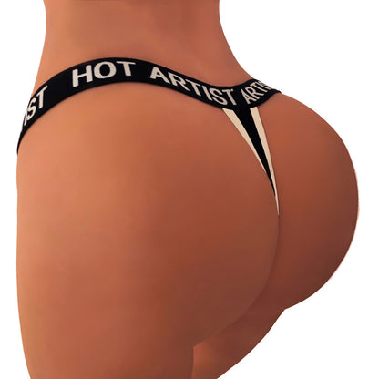 Carta Cinto de Cintura Sexy Lingerie, Fitness Esporte G-String, Roupa Interior de Cintura Baixa, Calcinhas Thongs Sólidas