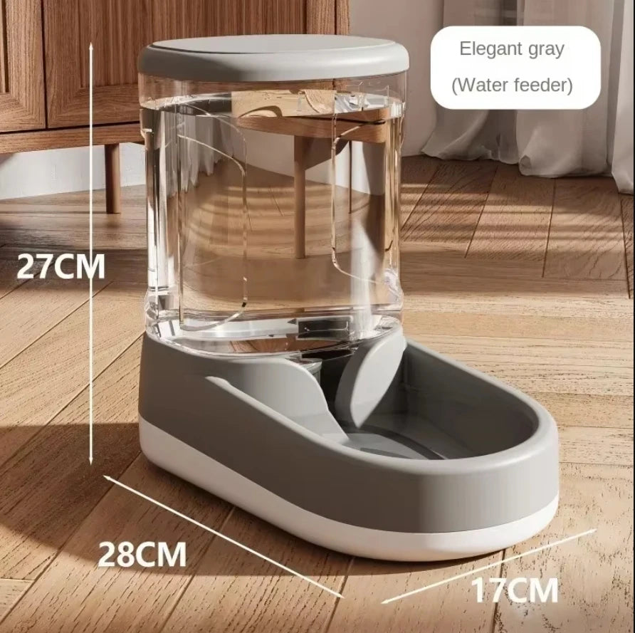 Automatic Pet Water & Food Dispenser - Gravity Flow Feeder for Cats & Dogs