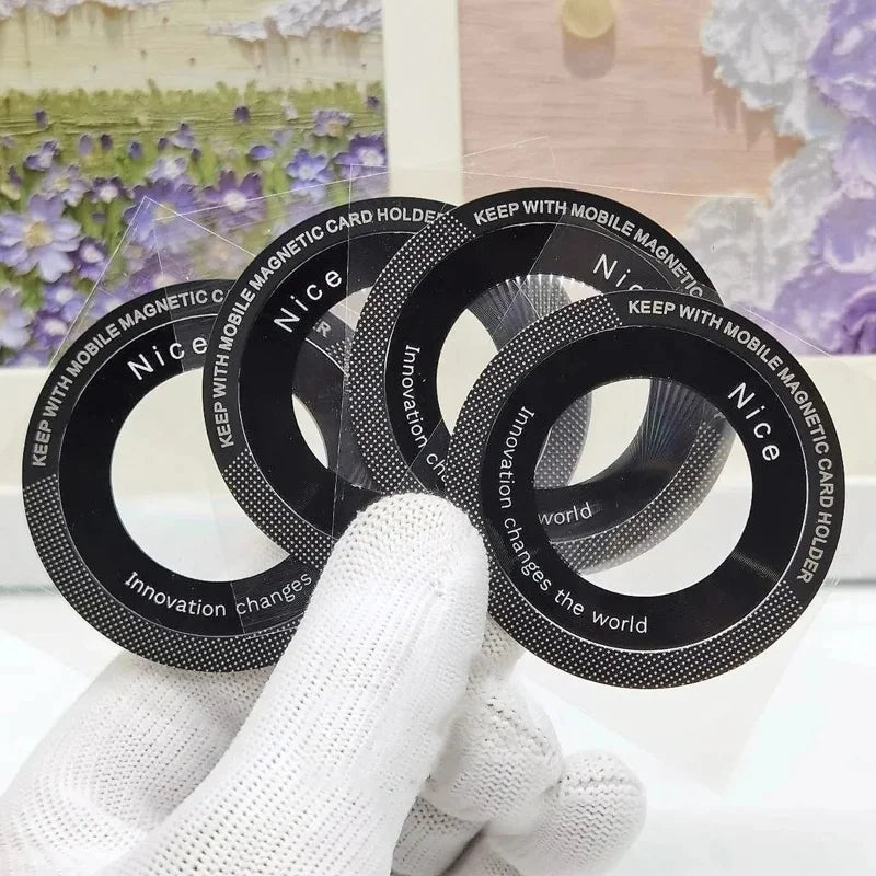 1/2/6 pçs para magsafe anel de metal magnético para telefone universal adesivo de metal suporte placa carregador sem fio folha ímã suporte do carro