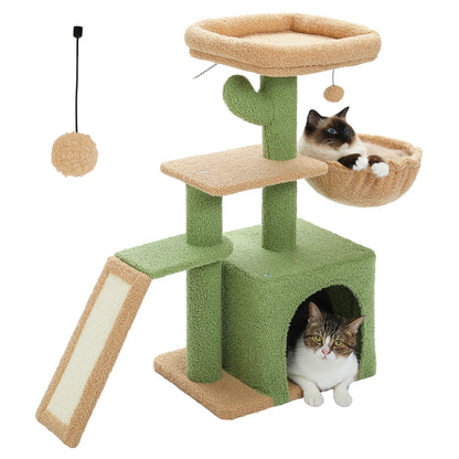 Árvore para gatos torre para gatos internos 2 estilos árvore de atividades para gatos com postes para arranhar gatos rede grande e poleiro superior removível cinza