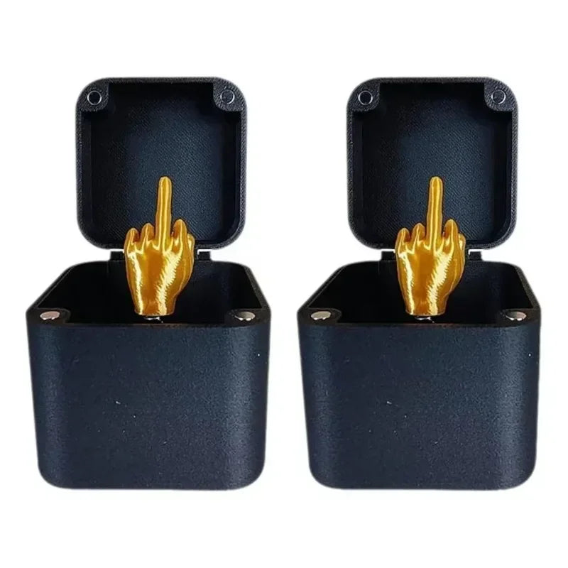 Fora da caixa pop-up dedo médio caixa de presente mesa criativa decoração para casa presentes dedo médio novidade natal engraçado brincadeira presente