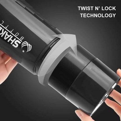 Protein Shaker Bottle Leak Proof Bottle for Protein Mixes 3 Layer Twist Off Shaker Cup Sports Shaker Bottle for Protein Powder