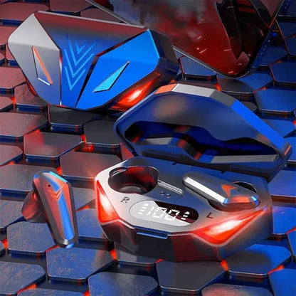 Greatwall fones de ouvido sem fio bluetooth com display led bateria e caso carregador alta fidelidade qualidade som música jogo esportes headphon