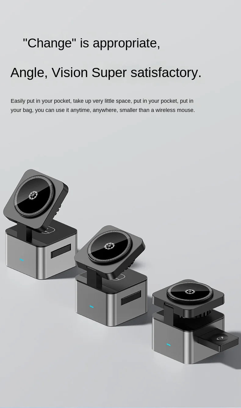 Wireless Charger 15W Multifunctional Automatic Magnetic 3-in-1 Mobile Phone Watch Vertical Wireless Fast Charger