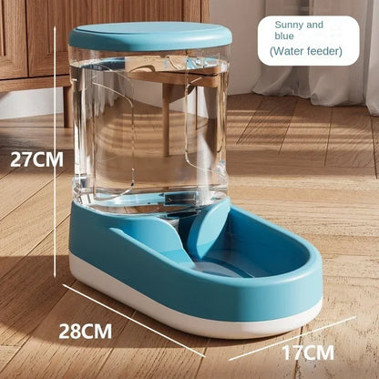 Automatic Pet Water & Food Dispenser - Gravity Flow Feeder for Cats & Dogs