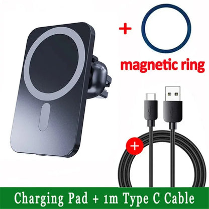 Carregador magnético sem fio para iPhone, 30W, 15, 14, 13, 12 Pro Max, Mini, Macsafe, Suporte para telefone, Stand Mount, Estação de carregamento rápido