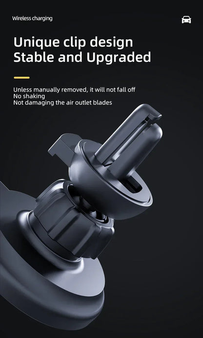 Vikefon 30w carregador magnético sem fio do carro para iphone 12 13 14 15 pro max ventilação de ar suporte do telefone do carro carregamento rápido do carro