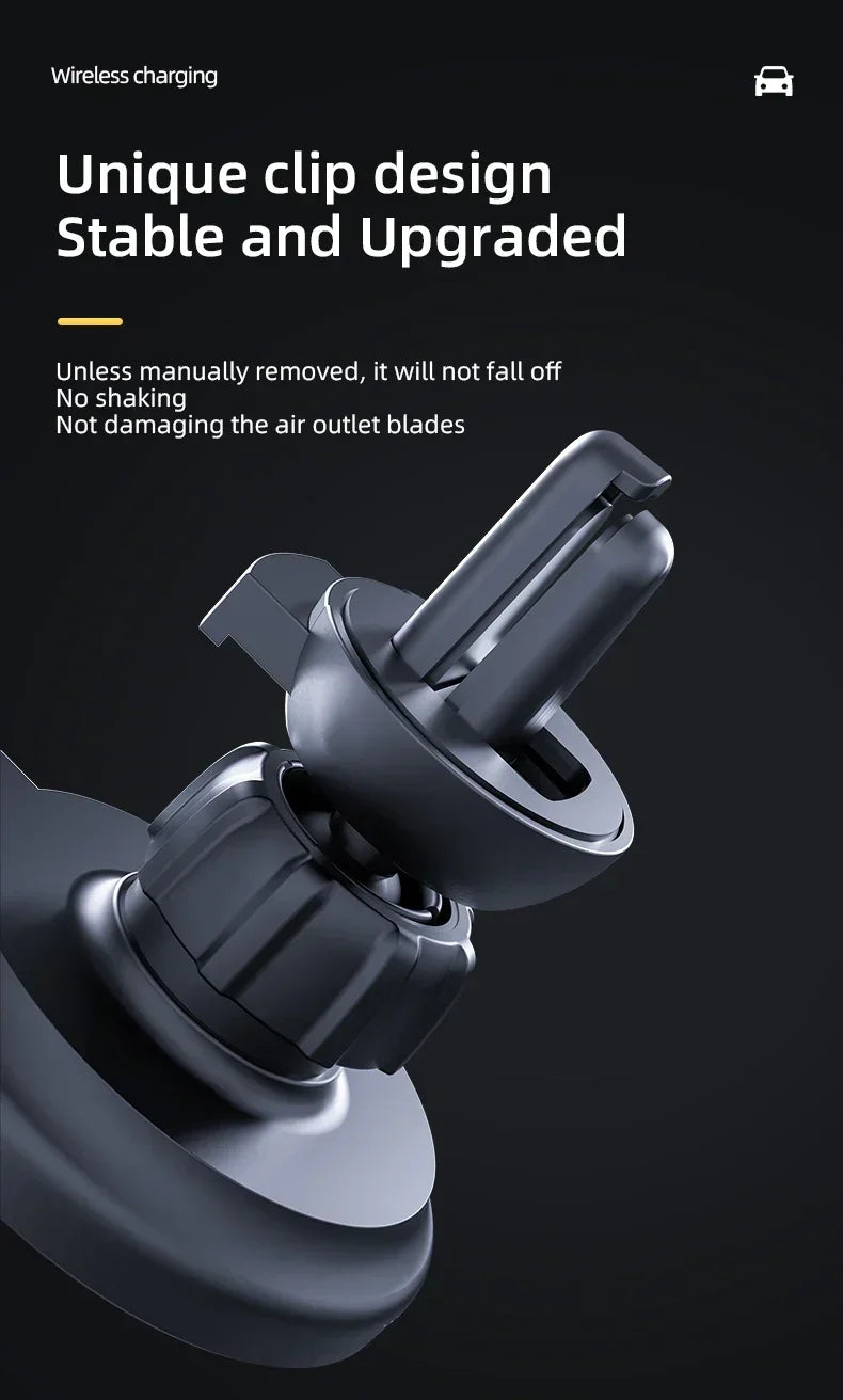 Vikefon 30w carregador magnético sem fio do carro para iphone 12 13 14 15 pro max ventilação de ar suporte do telefone do carro carregamento rápido do carro