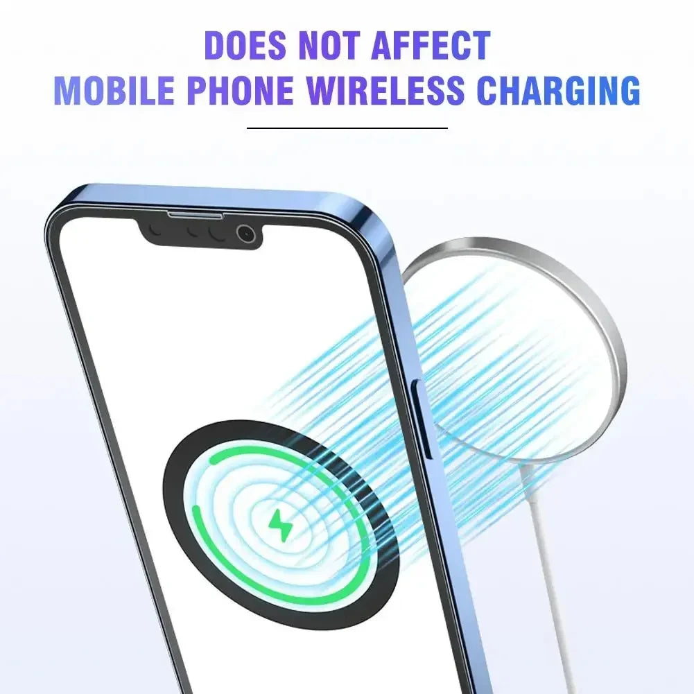 1/2/6 pçs para magsafe anel de metal magnético para telefone universal adesivo de metal suporte placa carregador sem fio folha ímã suporte do carro