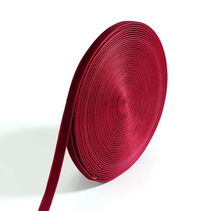 5-10 jardas/rolo fitas de veludo preto vinho cor vermelha única face reunindo webbing para diy artesanato de natal embrulho decoração