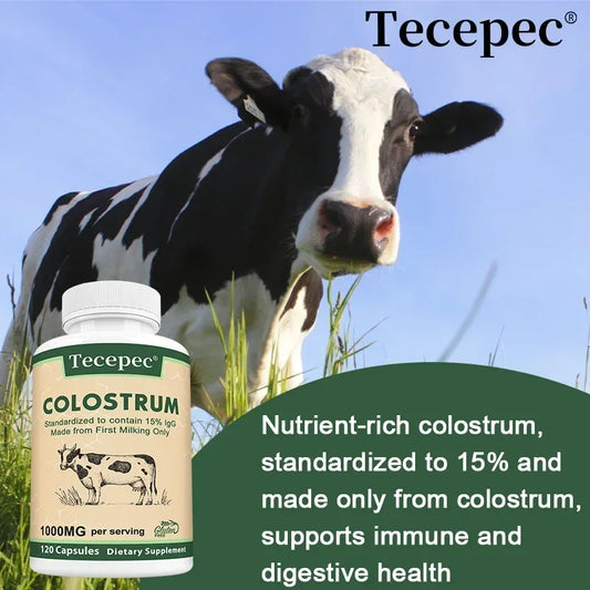 Colostrum Supplement-contains 15% IgG Immunoglobulin,promotes Digestive System,promotes Hair,and Maintains Skin and Nail Health