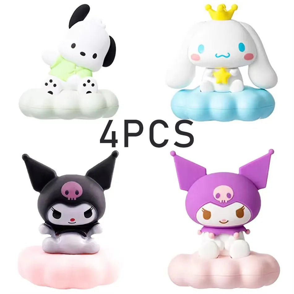 Luz noturna Sanrio; desenho animado com padrão de nuvem esmaltada; cachorro cooloru; cachorro osage; candeeiro de mesa pequeno; decoração de iluminação; festa