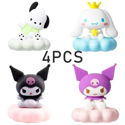 Luz noturna Sanrio; desenho animado com padrão de nuvem esmaltada; cachorro cooloru; cachorro osage; candeeiro de mesa pequeno; decoração de iluminação; festa