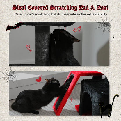 Árvore para gatos torre para gatos internos 2 estilos árvore de atividades para gatos com postes para arranhar gatos rede grande e poleiro superior removível cinza