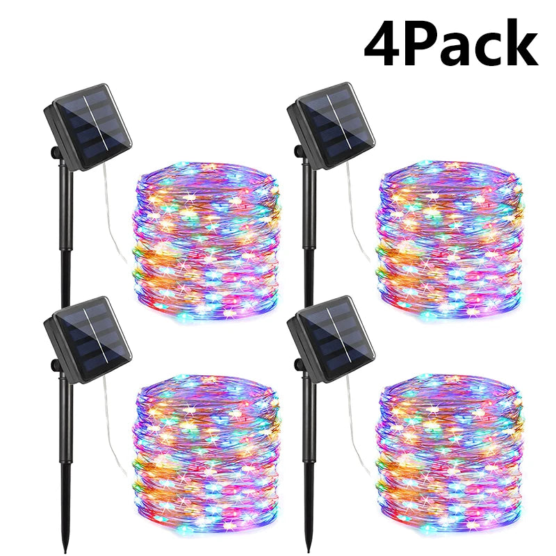 7m/12m/22/32m solar led luz de fadas ao ar livre festão led à prova dwaterproof água guirlanda luzes da corda festa natal jardim lâmpada solar decoração