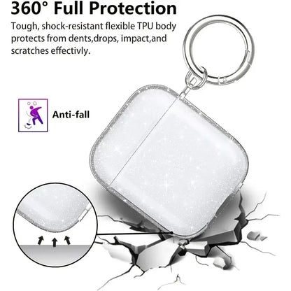 Compatible AirPods 4th Generation Case Cover Soft TPU Airpod pro3 Case with Cleaner Kit Shockproof Protective Case with Keychain