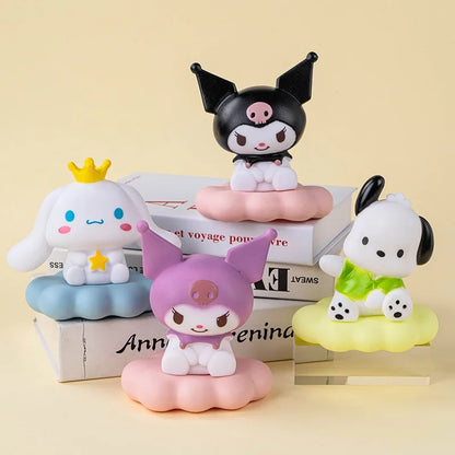 Luz noturna Sanrio; desenho animado com padrão de nuvem esmaltada; cachorro cooloru; cachorro osage; candeeiro de mesa pequeno; decoração de iluminação; festa