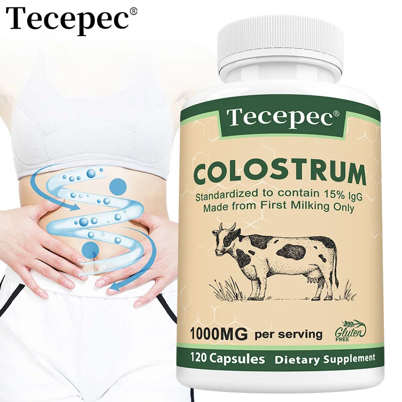 Colostrum Supplement-contains 15% IgG Immunoglobulin,promotes Digestive System,promotes Hair,and Maintains Skin and Nail Health