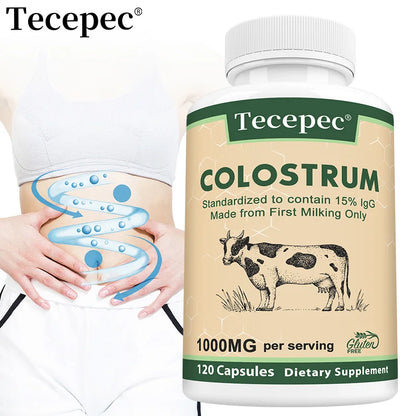 Colostrum Supplement-contains 15% IgG Immunoglobulin,promotes Digestive System,promotes Hair,and Maintains Skin and Nail Health