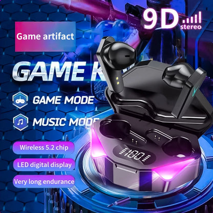 Greatwall fones de ouvido sem fio bluetooth com display led bateria e caso carregador alta fidelidade qualidade som música jogo esportes headphon