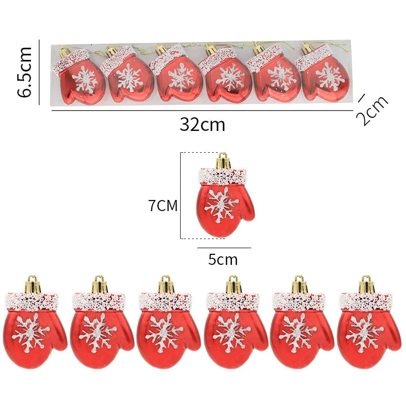 Christmas Balls Ornaments Xmas Tree Hanging Pendant Heart Candy Star ShapedHome Decoration 2024 Navidad New Year Gifts 2025