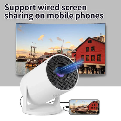 Mini 4K Portable Projector | 270° Rotatable Wi-Fi/Bluetooth | Wireless HDMI | Home Theater Outdoor Movie Night