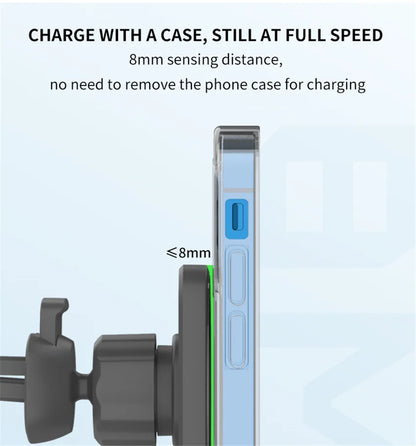 Mini magnético sem fio carregador de carro suporte do telefone montagem do carro para iphone 17 16 15 14 13 12 pro max estação carregamento rápido do carro