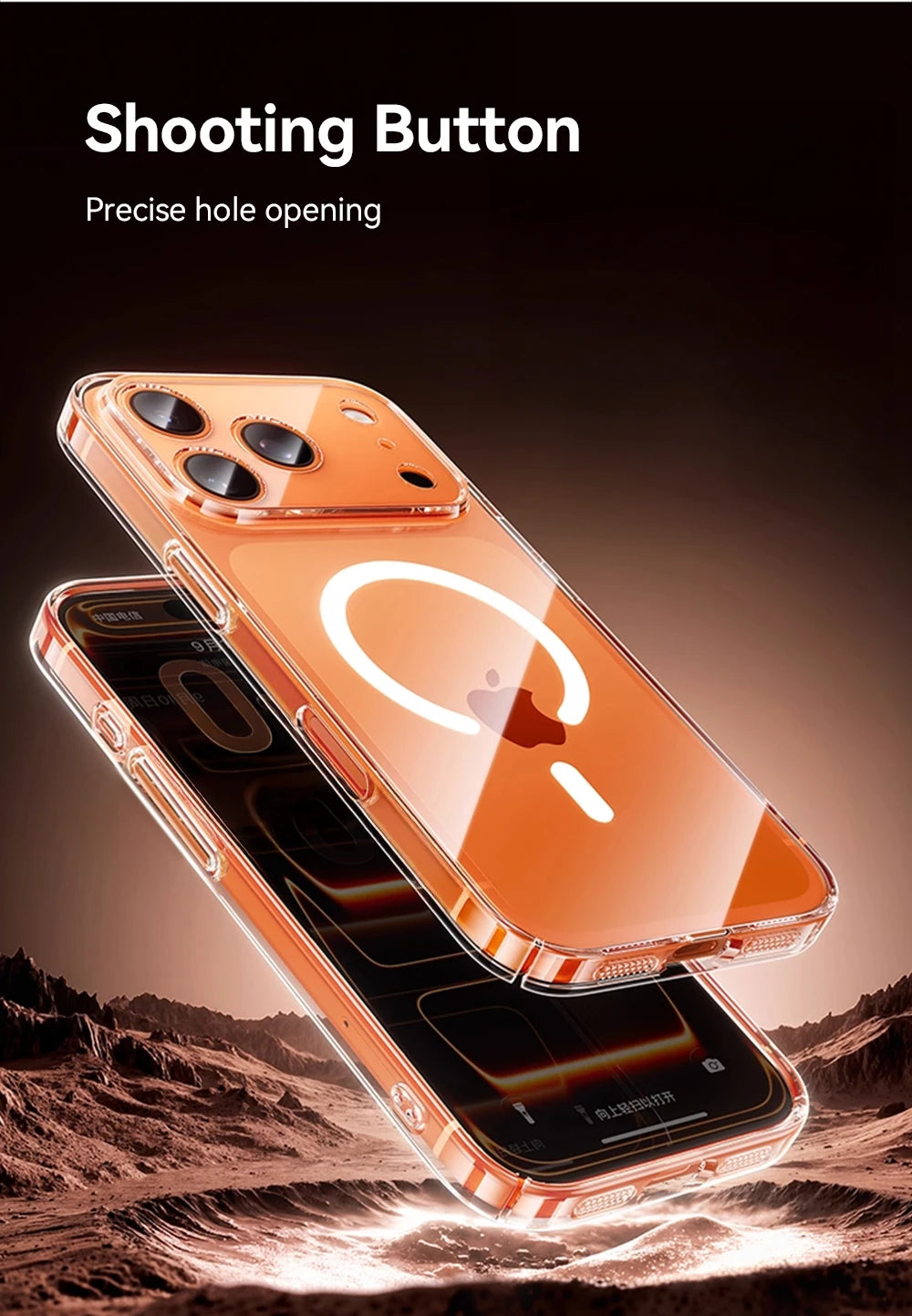 Joyroom capa magnética para iphone 17 16 pro max capa anti amarela transparente para iphone 17 pro carregador sem fio capa fina