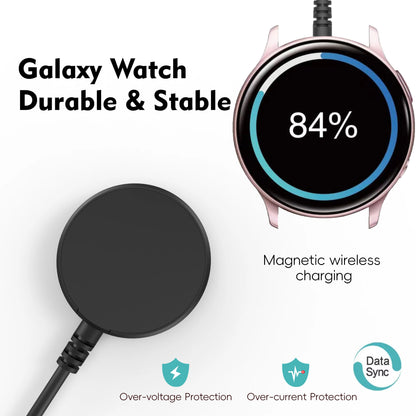 Carregador de relógio giratório para Galaxy Watch Cabo carregador para Galaxy Watch 3/4/5/6/7/8 Ultra 4/6/8 Classic 5 Pro Active 1/2