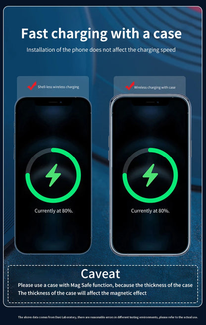 Carregador magnético sem fio para iPhone, 30W, 15, 14, 13, 12 Pro Max, Mini, Macsafe, Suporte para telefone, Stand Mount, Estação de carregamento rápido