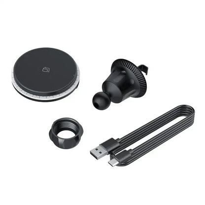 30w carregador magnético sem fio do carro rgb para iphone 12 13 14 15 pro max macsafe suporte do telefone do carro montagem estação de carregamento rápido